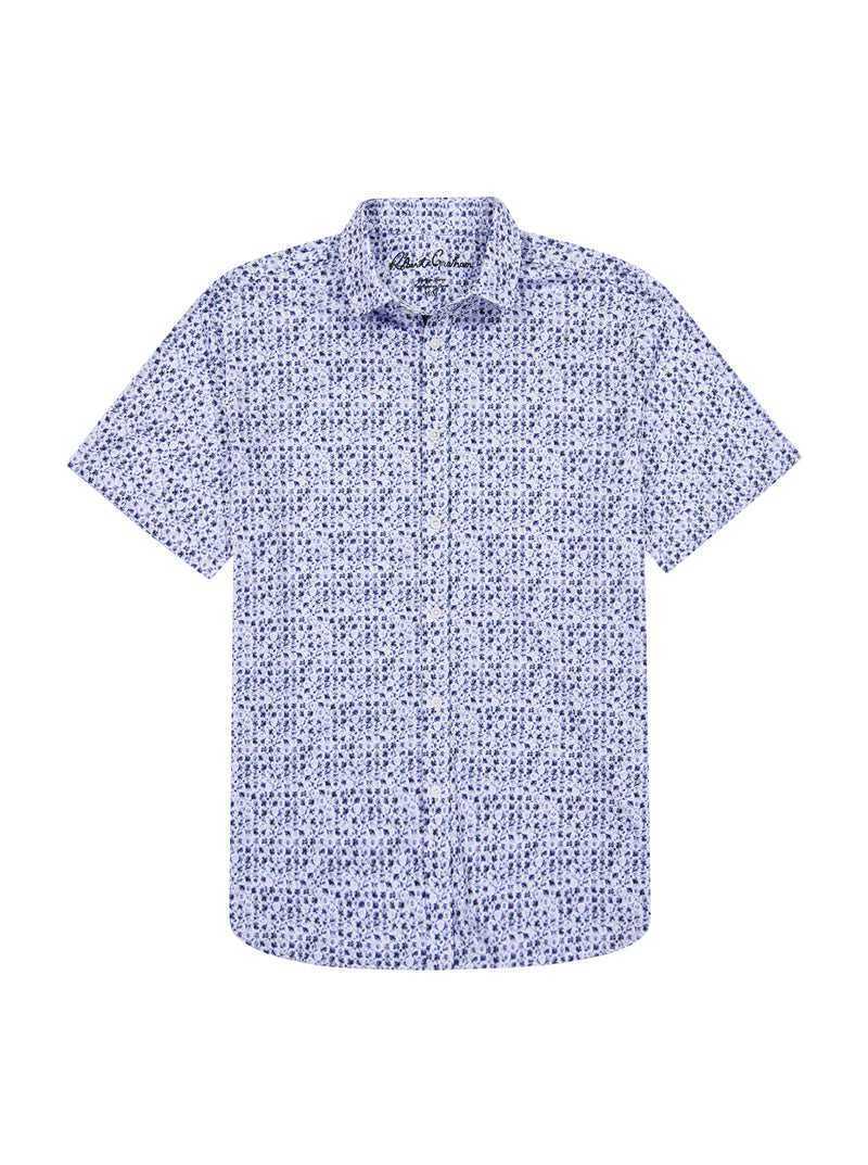 Robert Graham Zambia Short Sleeve Knit Shirt Purple | 29170BVNW